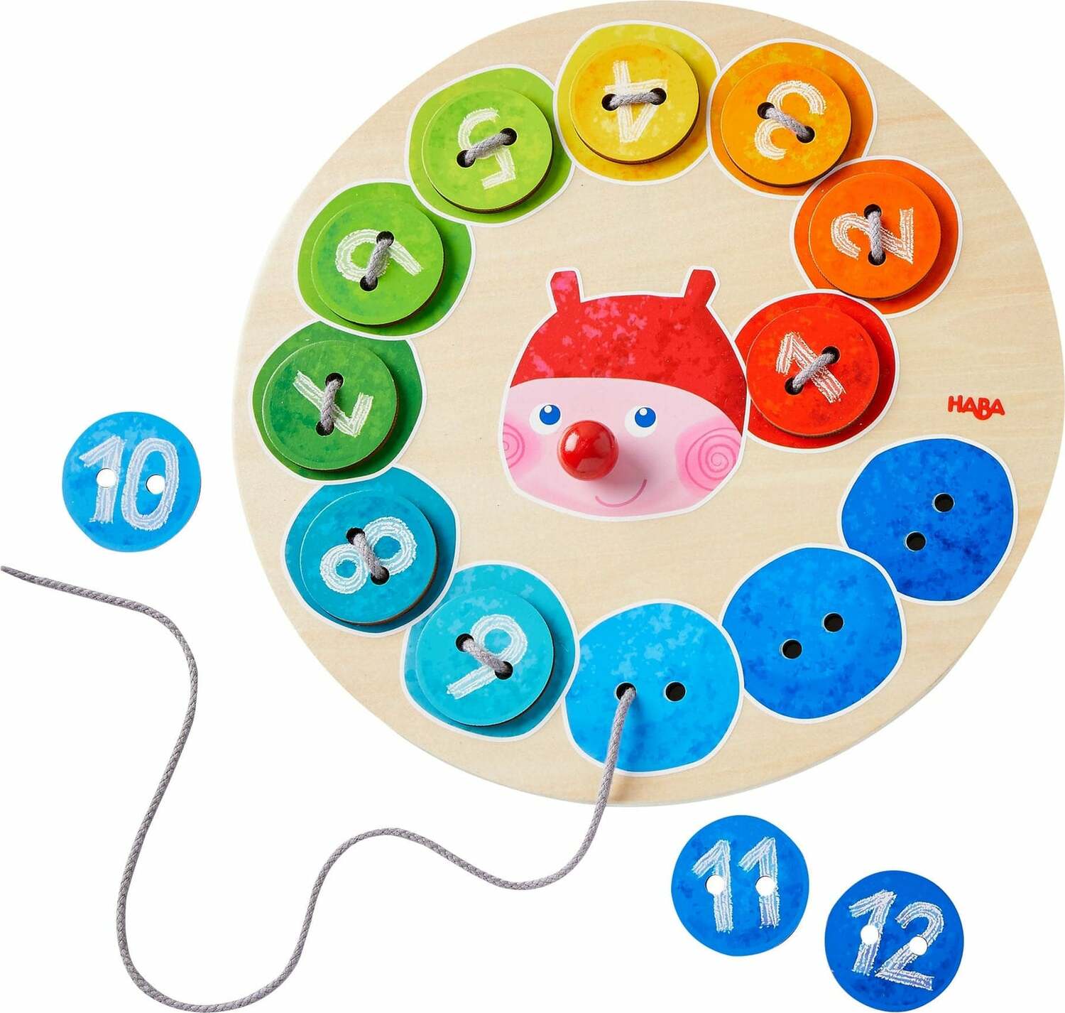 Rainbow Caterpillar Counting Threading Game