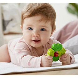 Shamrock Wooden Baby Rattle with Bell