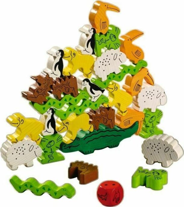 Animal Upon Animal Dinos Fast Shipping! Includes 29 Fantastical Wooden Figures 