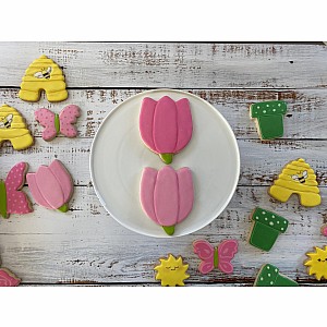 Spring Fling Tulip Cookie Cutter Set With Spatula