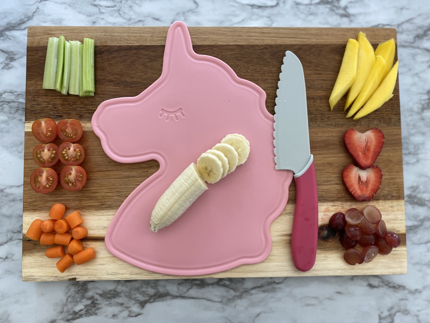 Handstand Kitchen Unicorn Cutting Board and Knife Set
