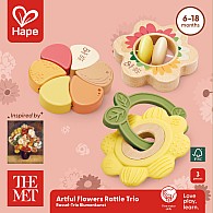 Artful Flowers Rattle Trio