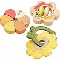 Artful Flowers Rattle Trio