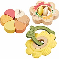 Artful Flowers Rattle Trio