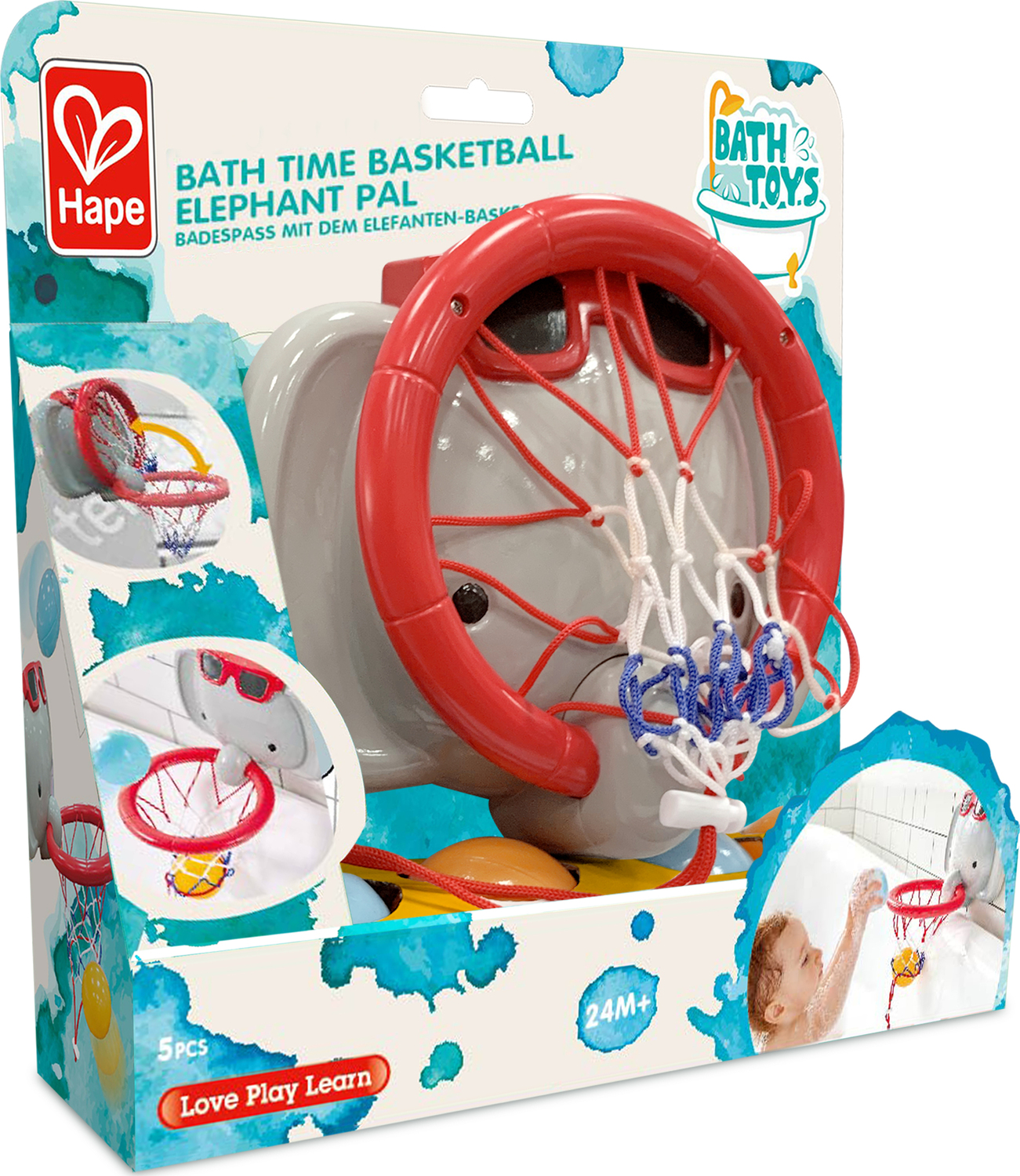 Bath Time Basketball Elephant Pal