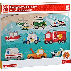 Emergency Vehicles Peg Puzzle