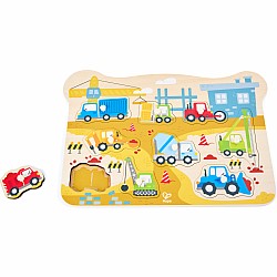 Construction Vehicles Peg Puzzle
