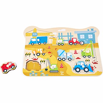 Construction Vehicles Peg Puzzle