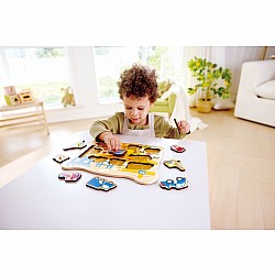 Construction Vehicles Peg Puzzle