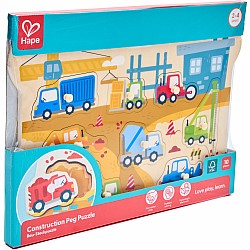 Construction Vehicles Peg Puzzle