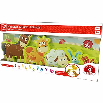 Hape "Numbers & Farm Animals" (10 pc Puzzle)