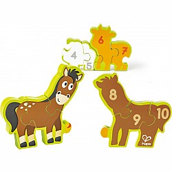 Hape "Numbers & Farm Animals" (10 pc Puzzle)