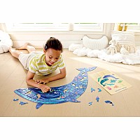  202 pc Humpback Whale Shimmer Floor Puzzle - 200pcs
