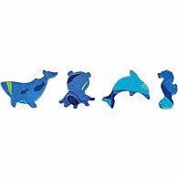  202 pc Humpback Whale Shimmer Floor Puzzle - 200pcs