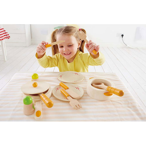 Hape gourmet store kitchen starter set