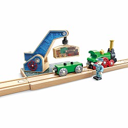 Wooden Retro Train & Station Set (DS)