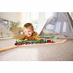 Retro Train with Foldable Chimney