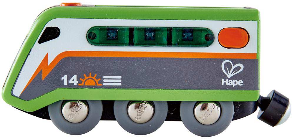 HAPE E3760 Solar-Powered Train Set Wooden Plastic Railway Children Age 3 yrs+ 