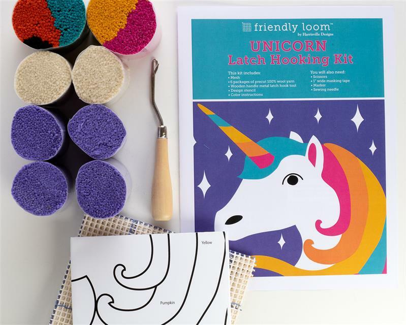 Latch Hooking Kit - Unicorn - Lucky Duck Toys