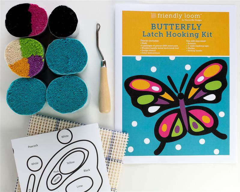 Latch Hooking Kit - Butterfly - Imagination Toys