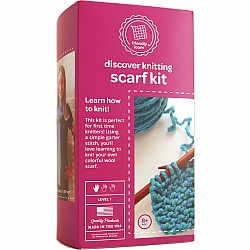 Knitting Scarf Kit, Blue