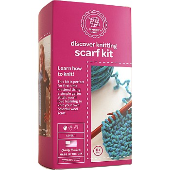 Knitting Scarf Kit, Blue