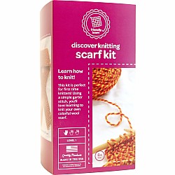 Knitting Scarf Kit, Orange