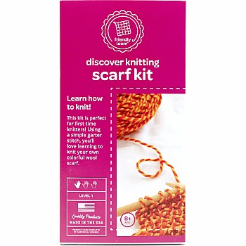 Knitting Scarf Kit, Orange