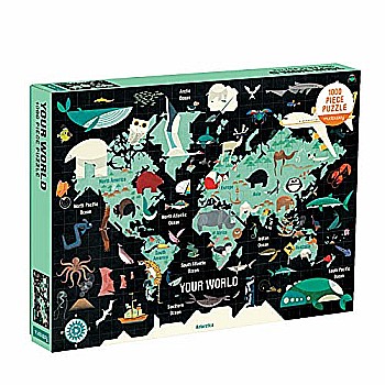 1000 Piece Family Map Of The World Puzzle