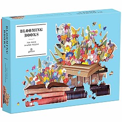 Mudpuppy "Blooming Books" (750 Pc Shaped Puzzle)