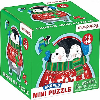 Winter Penguin Shaped Mini Puzzle