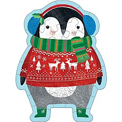 Winter Penguin Shaped Mini Puzzle