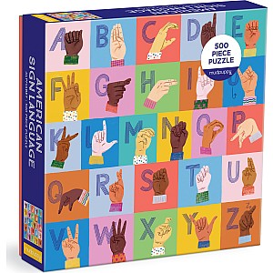 American Sign Language Alphabet 500 Piece Family Puzzle