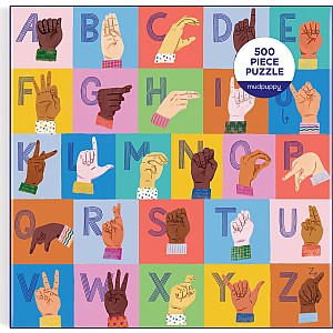 American Sign Language Alphabet 500 Piece Family Puzzle