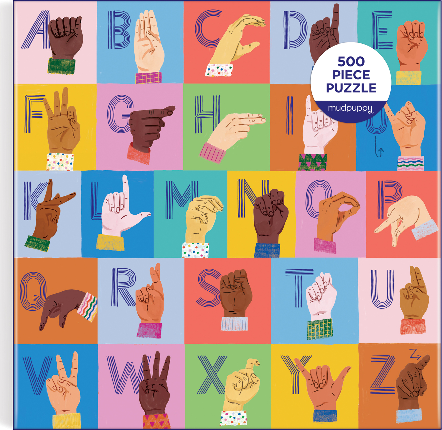 American Sign Language Alphabet 500 Piece Family Puzzle