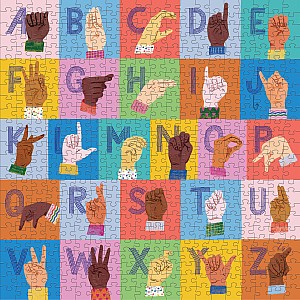 American Sign Language Alphabet 500 Piece Family Puzzle