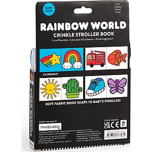 Rainbow World Crinkle Fabric Stroller Book