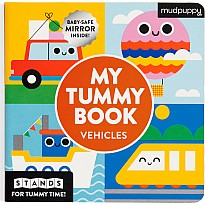 My Tummy Book Vehicles: High-Contrast Fold-Out Book That Stands for Tummy Time, Baby-Safe Mirror Inside!