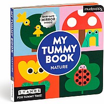 My Tummy Book Nature: High-Contrast Fold-Out Book That Stands for Tummy Time, Baby-Safe Mirror Inside!