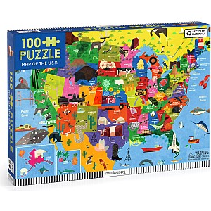 Map of the U.S.A. 100 Piece Puzzle