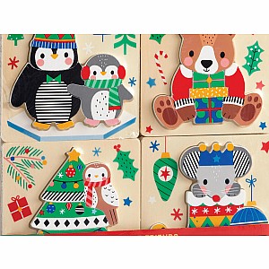 Christmas Set of 4 Wood Puzzles