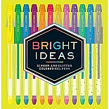 Bright Ideas: 12 Neon and Glitter Colored Gel Pens: (Gel Pens for Coloring, Glitter Pens for Adult Coloring Books, Sparkle Gel 