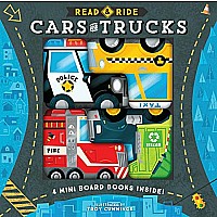 Read & Ride: Cars & Trucks: 4 board books inside! (Toy Book for Children, Kids Book about Trucks and Cars