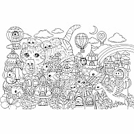 A Million Kittens: Adorable Felines to Color