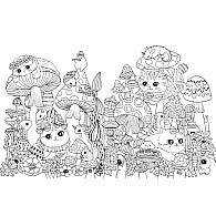 A Million Kittens: Adorable Felines to Color