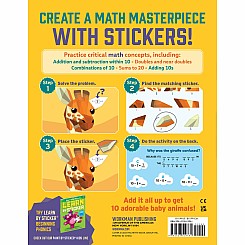 Learn by Sticker: Addition and Subtraction: Use Math to Create 10 Baby Animals!