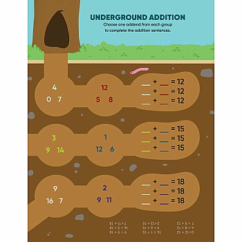 Learn by Sticker: Addition and Subtraction: Use Math to Create 10 Baby Animals!