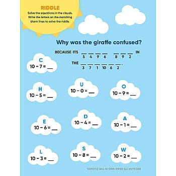 Learn by Sticker: Addition and Subtraction: Use Math to Create 10 Baby Animals!