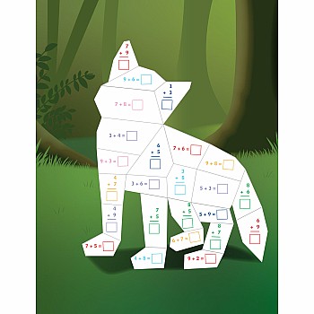 Learn by Sticker: Addition and Subtraction: Use Math to Create 10 Baby Animals!