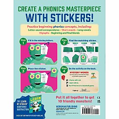 Learn by Sticker: Beginning Phonics: Use Phonics to Create 10 Friendly Monsters!